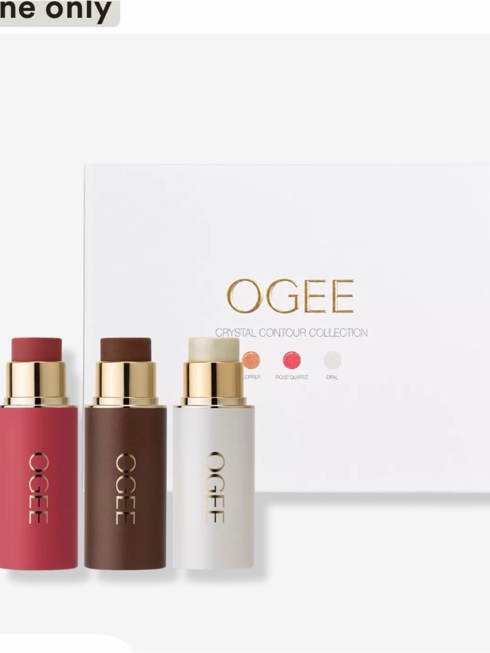 OGEE Crystal Contour Collection Trio — Rose, Brown & Opal